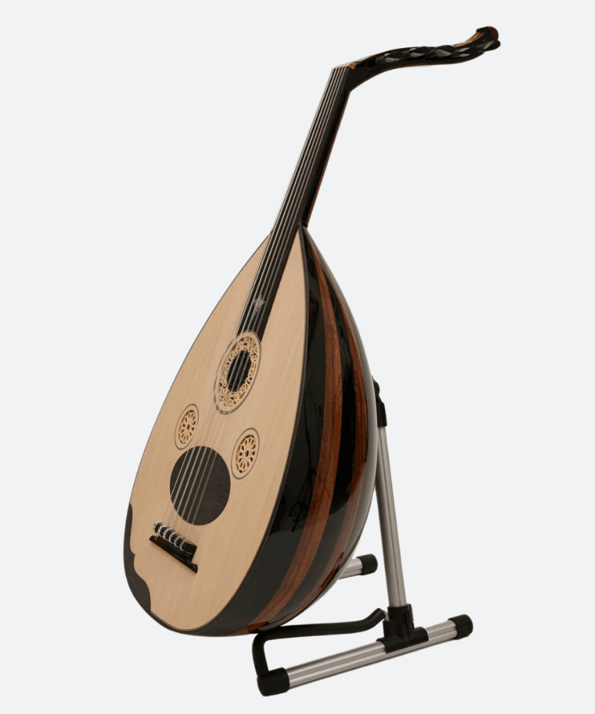 Turkish Oud with Internal Pickup by Master Enver Asaf - Authentic Craftsmanship, Modern Versatility. Black&Walnut