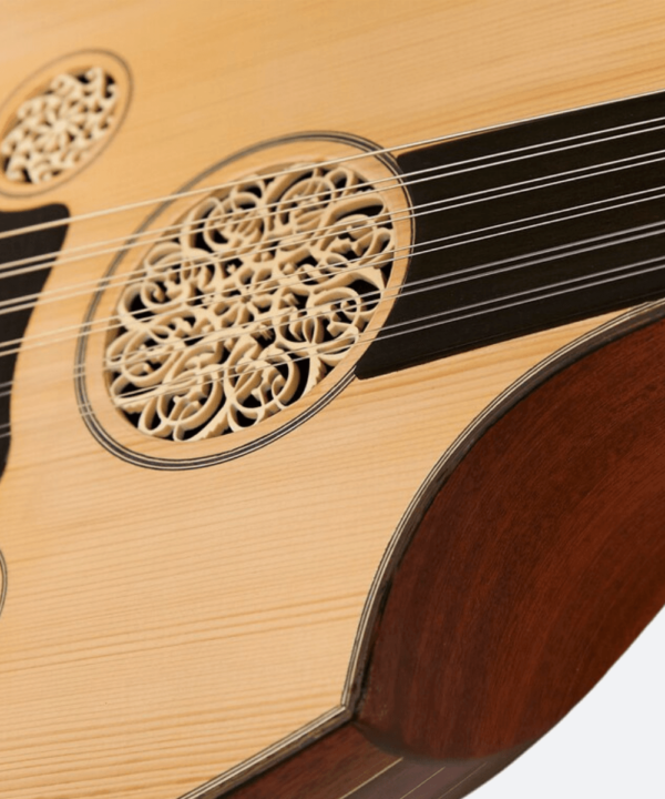 Mahogany Electro-Acoustic Oud with Double Cut Made by Kamil Gül - Image 4