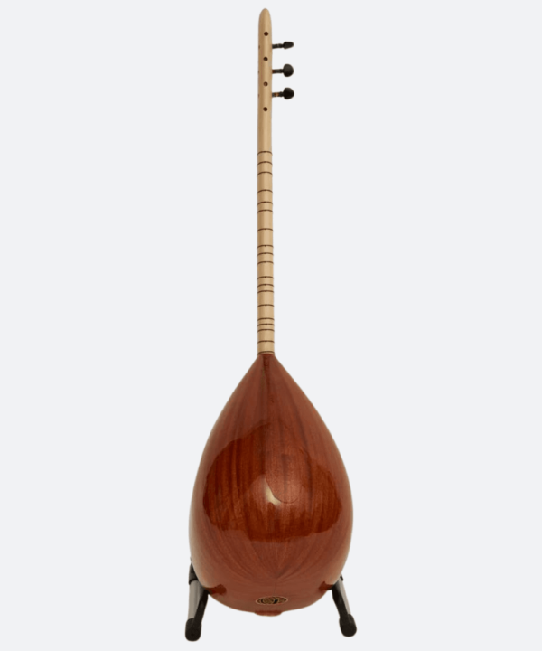 Turkish Long Neck Baglama Saz Mahogany - Free Soft Case - Image 4