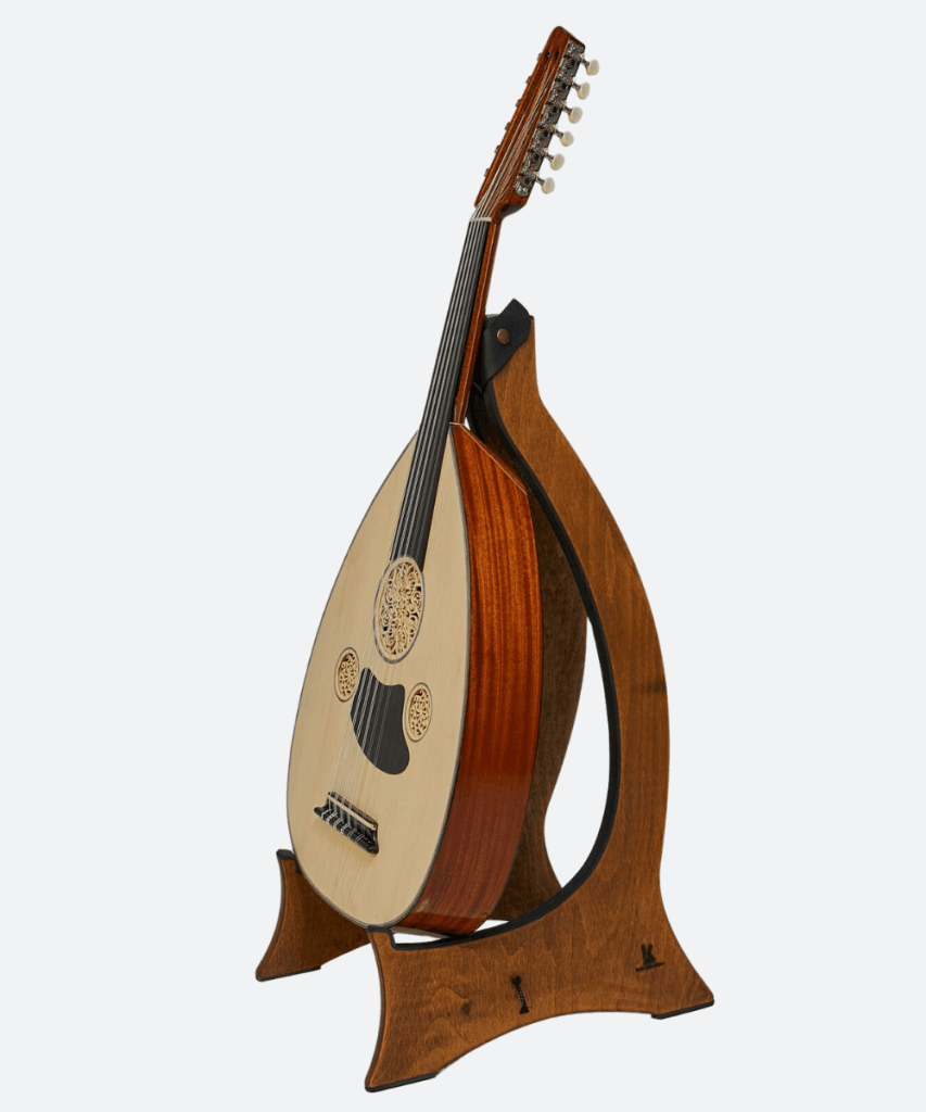 Half Electric Acoustic Oud Mahogany - Turkish Mastery for Professional Musicians Made by Kamil Gül