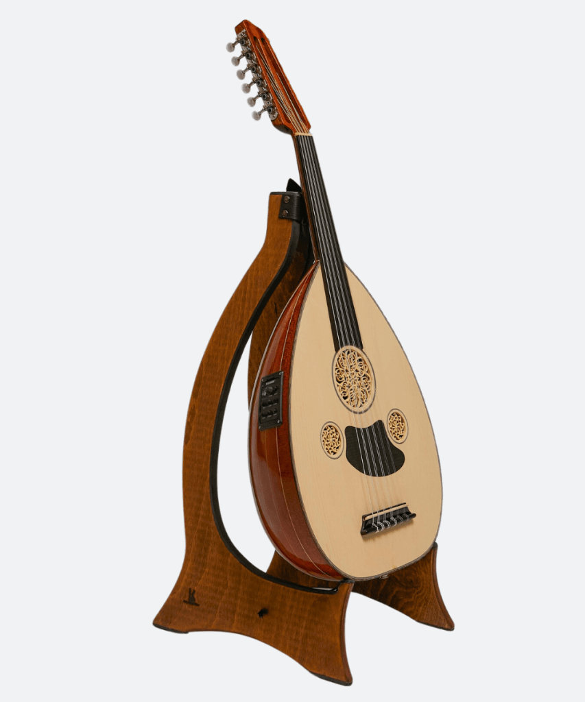 Electro-Acoustic Oud for Professionals – Unique Pegbox Feature Made by Kamil Gül