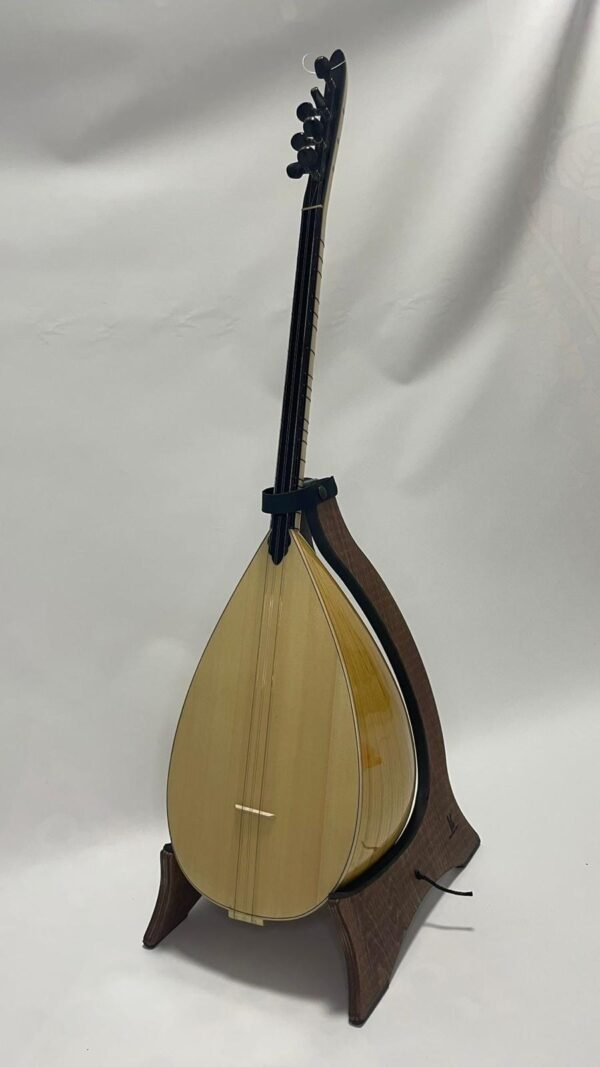 Handcrafted Wood Saz/Bağlama Stand: Timeless Elegance - Image 3