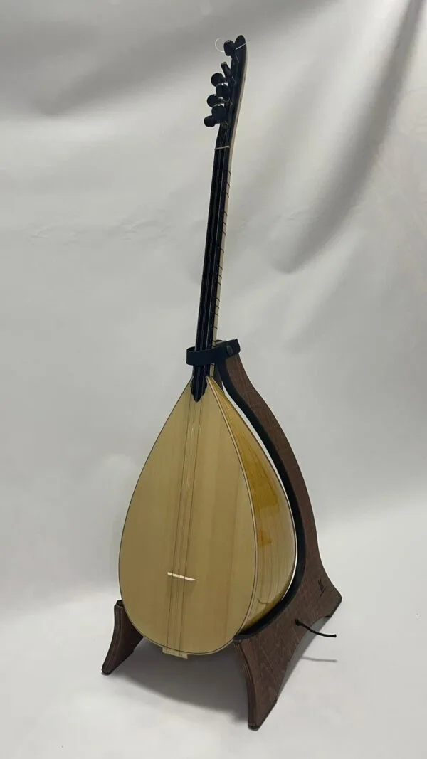 Handcrafted Wood Saz/Bağlama Stand: Timeless Elegance - Image 3