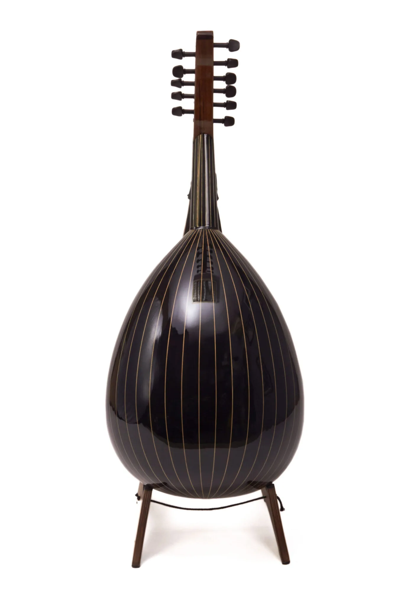 Turkish Oud with Internal Pickup by Master Enver Asaf - Authentic Craftsmanship, Modern Versatility. Black - Image 6