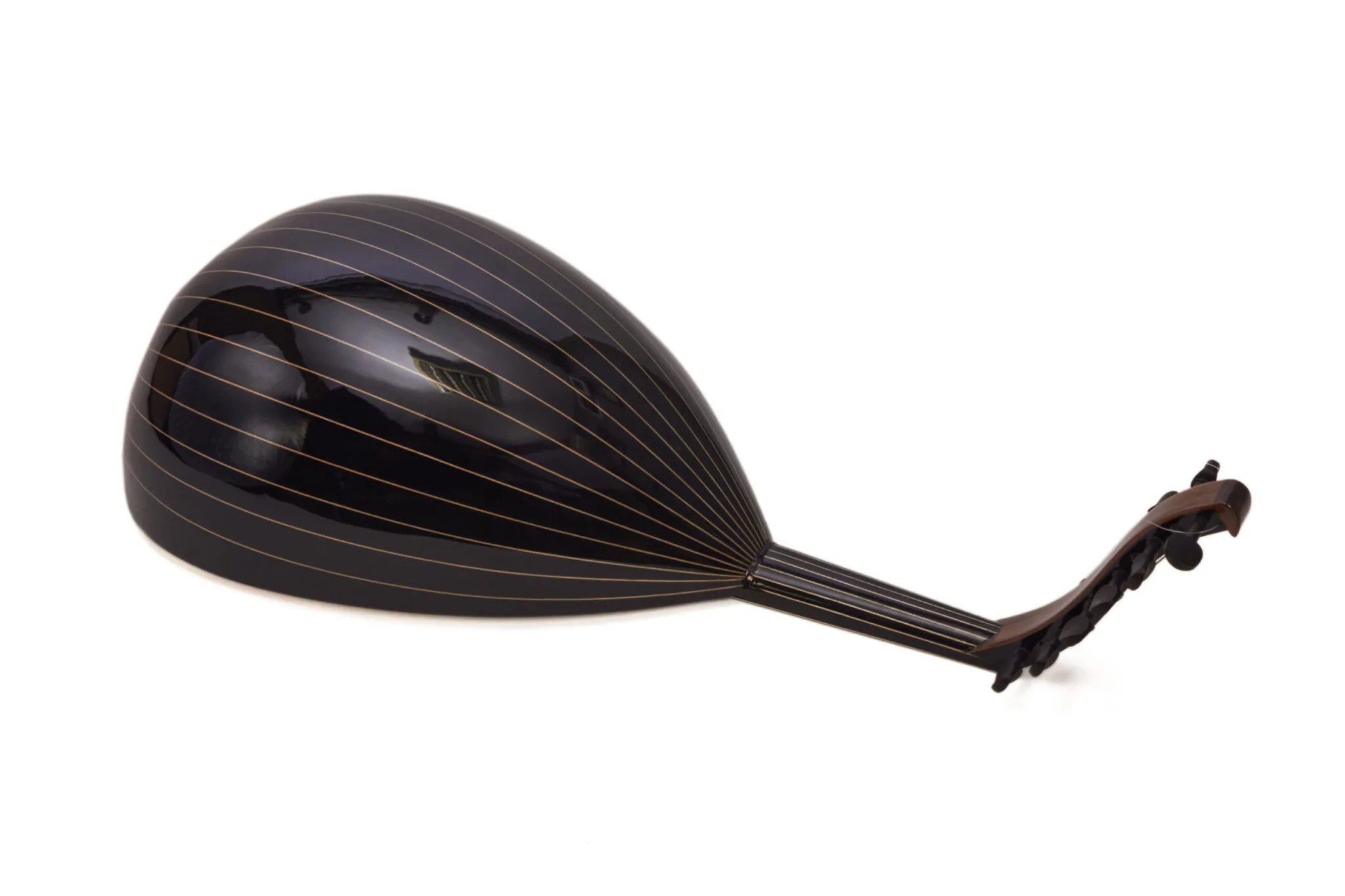 Turkish Oud with Internal Pickup by Master Enver Asaf - Authentic Craftsmanship, Modern Versatility. Black - Image 7