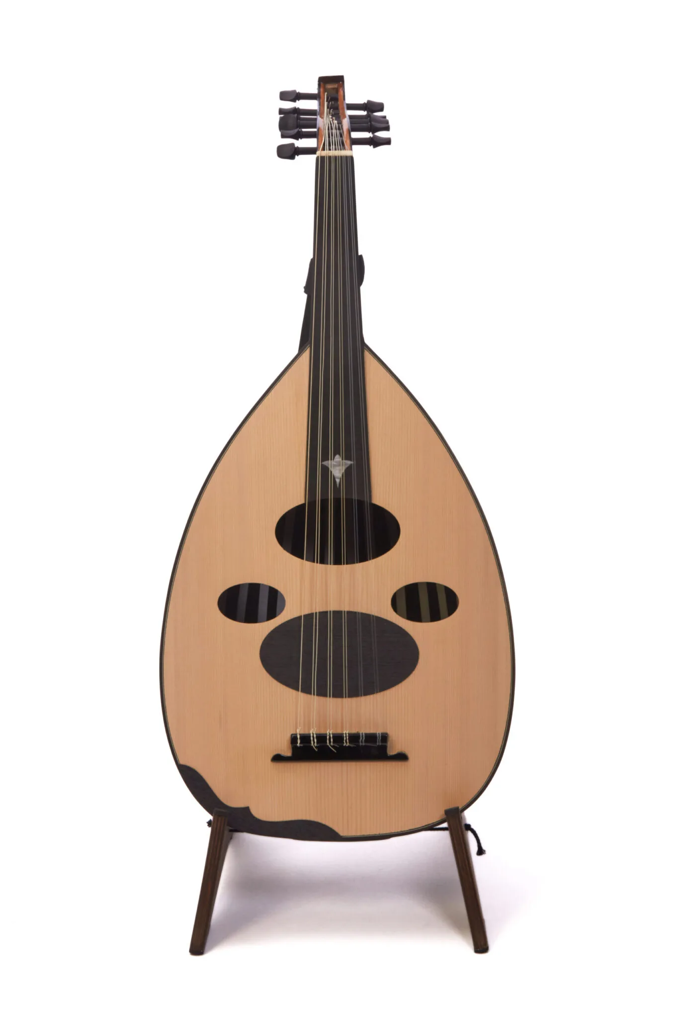 Arabic Oud with Internal Pickup by Master Enver Asaf - Authentic Craftsmanship, Modern Versatility. Black - Image 2