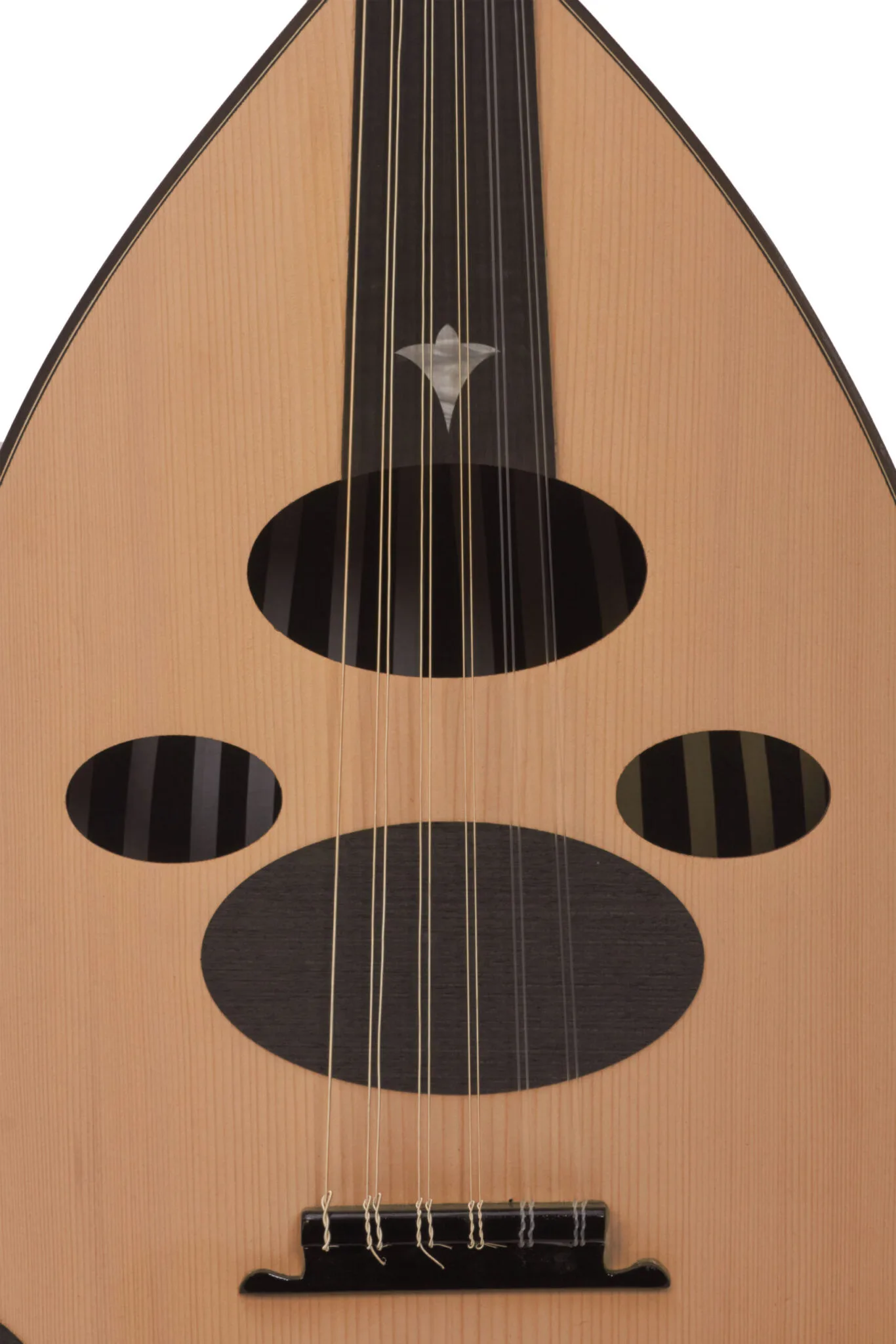 Arabic Oud with Internal Pickup by Master Enver Asaf - Authentic Craftsmanship, Modern Versatility. Black - Image 4