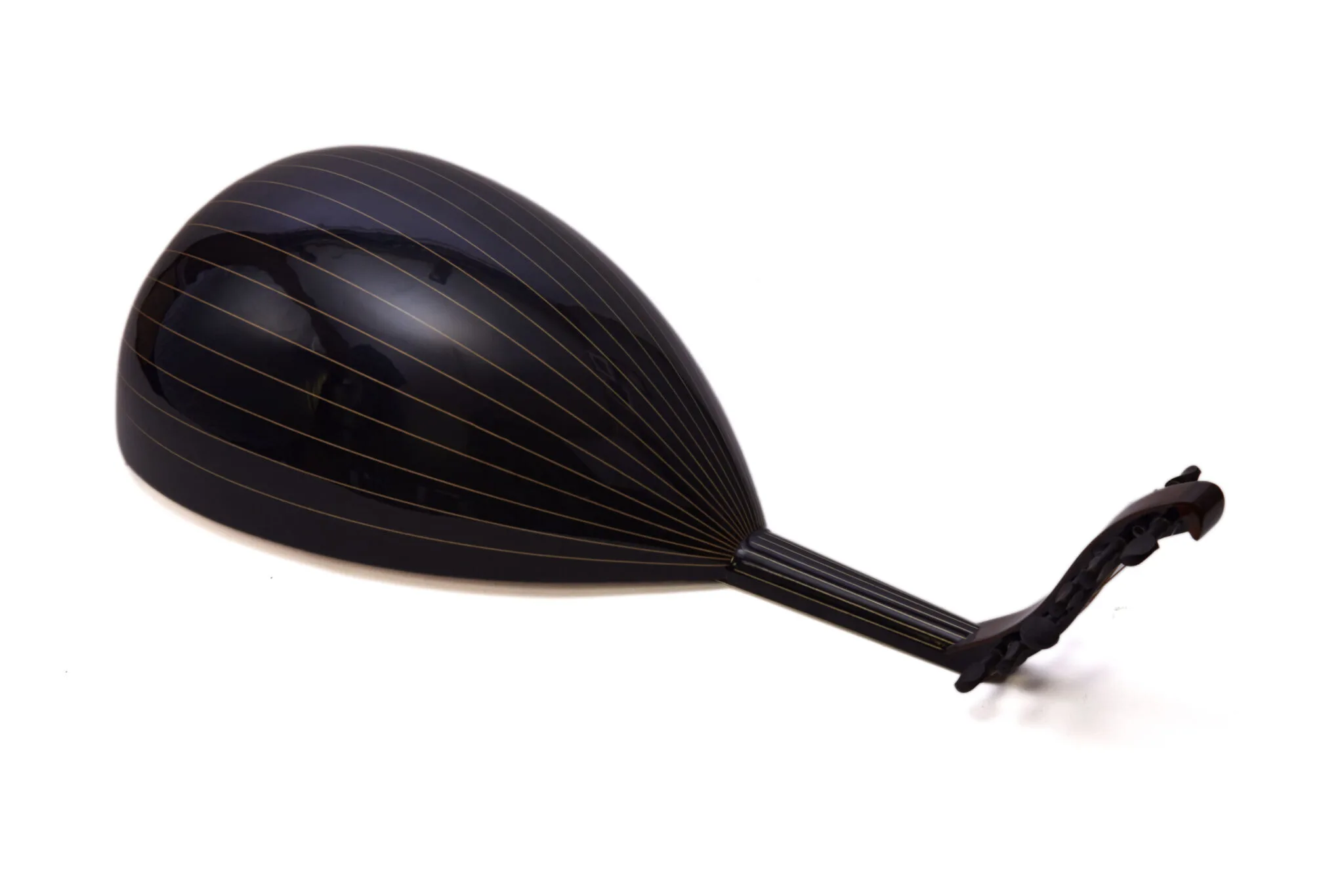 Arabic Oud with Internal Pickup by Master Enver Asaf - Authentic Craftsmanship, Modern Versatility. Black - Image 7