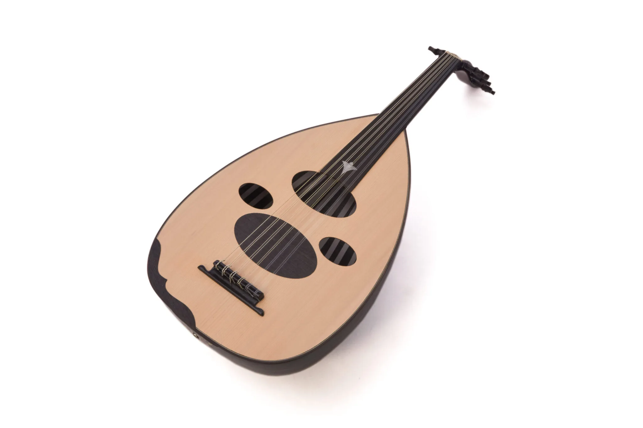 Arabic Oud with Internal Pickup by Master Enver Asaf - Authentic Craftsmanship, Modern Versatility. Black - Image 5