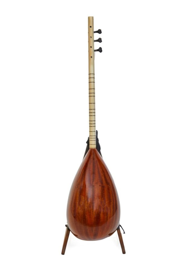 Turkish Long Neck Professional Baglama Saz Mahogany - Free Soft Case - Image 4