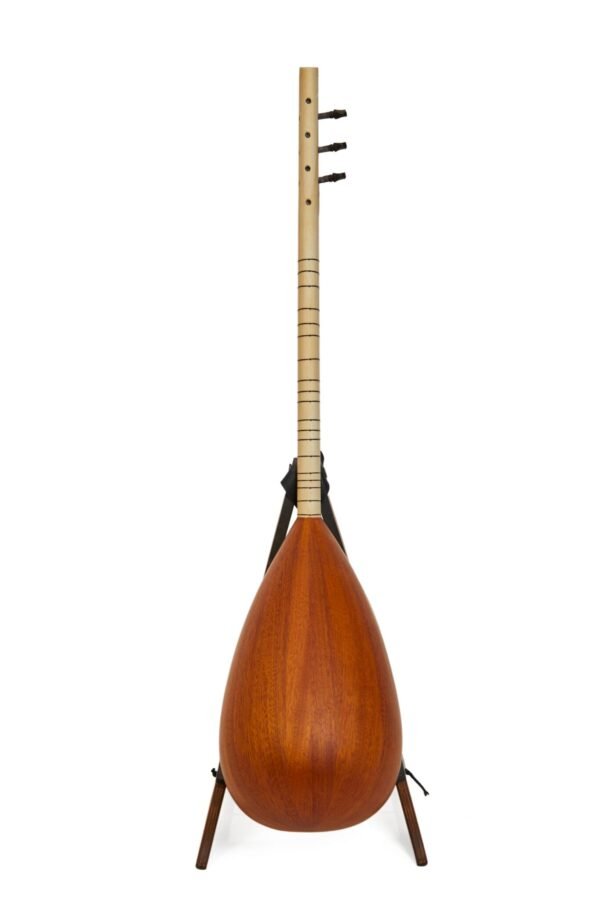 Turkish Long Neck Baglama Saz Mahogany (Matt) - Free Soft Case - Image 4